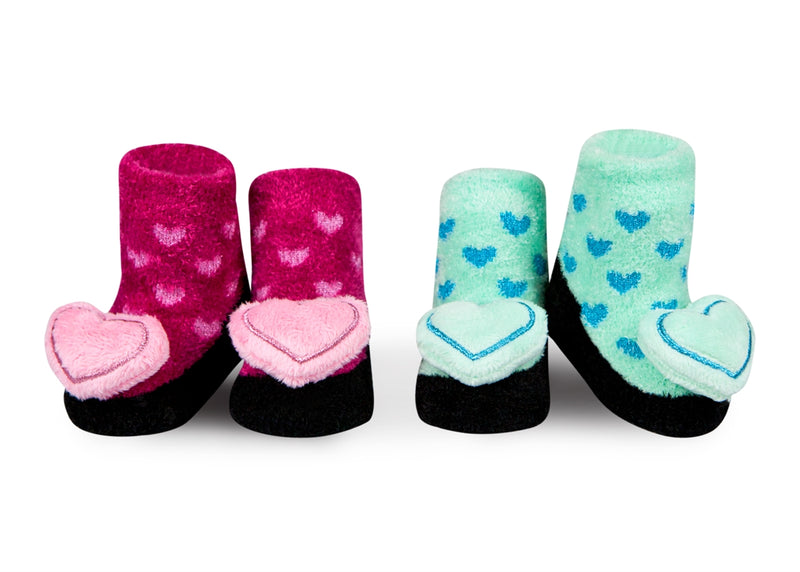 Waddle Baby Socks- Heart Rattle Socks