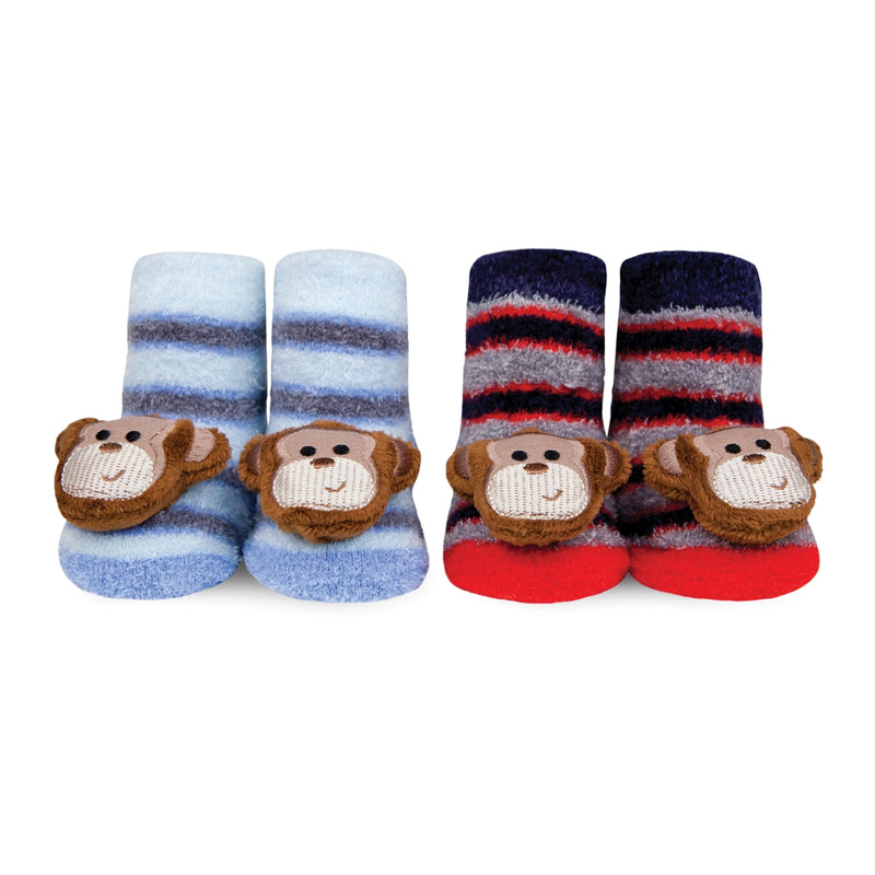 Waddle Baby Socks- Monkey Rattle Socks
