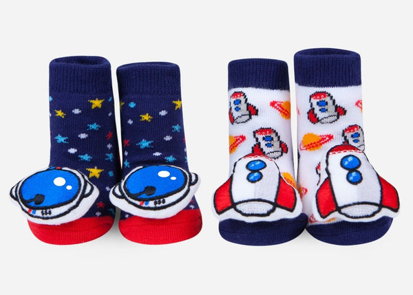 Waddle Baby Socks- Space Rattle Socks