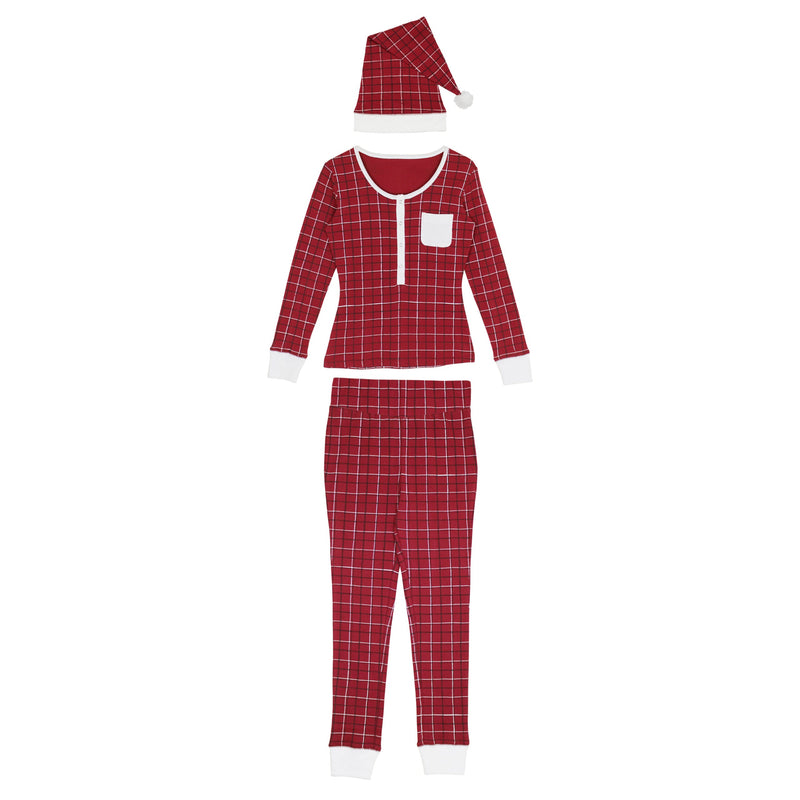 Women's Organic Holiday 2-Pc Lounge Set with Cap